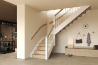 Sofie standard trapp eik i trinn, stusstrinn og håndløper Sofie standard trapp eik